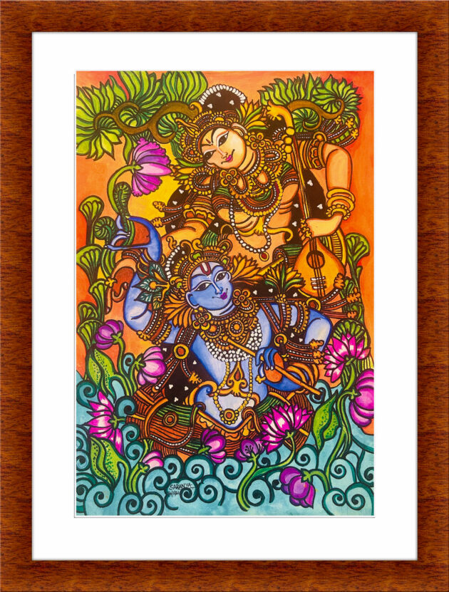 Lotus Love: Radha-Krishna Embrace