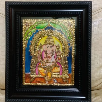 Divine Splendor: Ganesha in Tanjore Style
